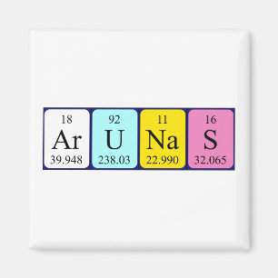 Arunas periodic table name magnet