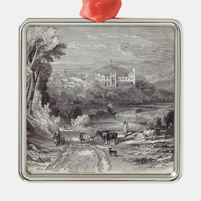 Arundel Castle and Town Metal Tree Decoration (Front)