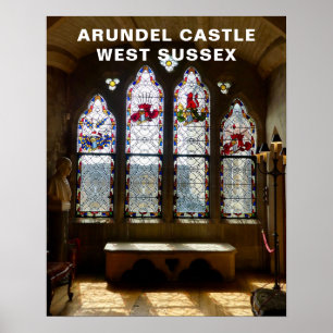 Arundel Castle Stained Glass Windows Poster