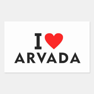 Arvada United States America USA love city heart l Rectangular Sticker