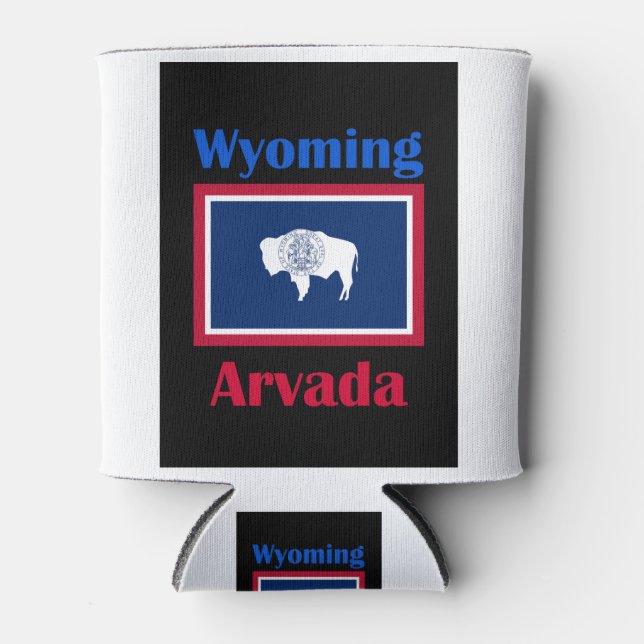 Arvada Wyoming Can Cooler (Front)