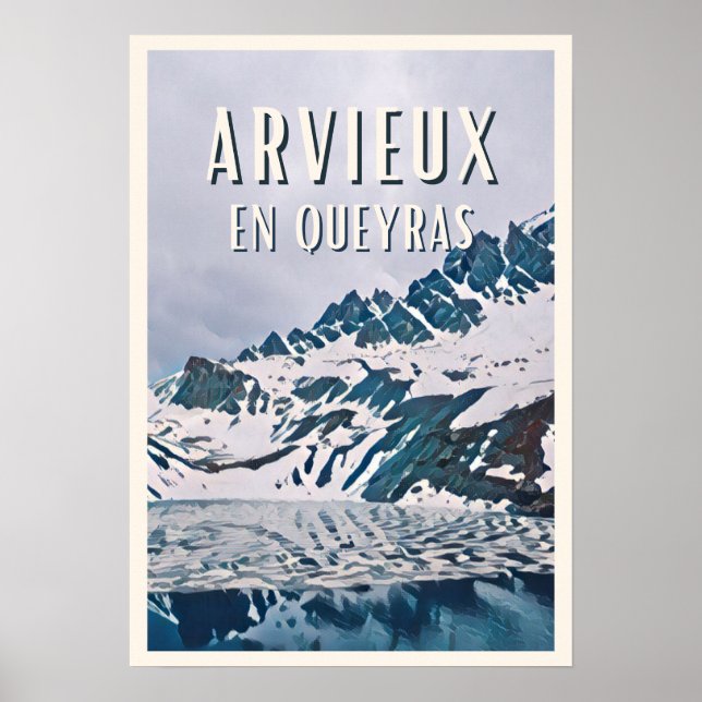 Arvieux en Queyras Station de ski Poster (Front)