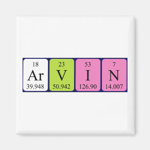 Arvin periodic table name magnet
