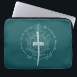 ARWEN™ Elven Sword Quote Laptop Sleeve<br><div class="desc">Honor the strength and grace of Arwen™ with this striking Lord of the Rings™ design inspired by the Elves. Centered around an elegant Elven sword framed by intricate, flowing vinework, the artwork beautifully reflects her courage, devotion, and timeless spirit. The circular quote, “This is not the end… it is the...</div>