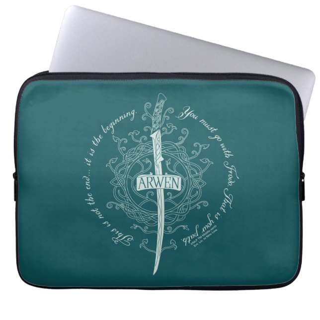 ARWEN™ Elven Sword Quote Laptop Sleeve (Front)