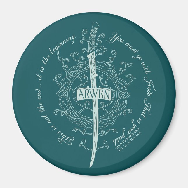 ARWEN™ Elven Sword Quote Magnet (Front)