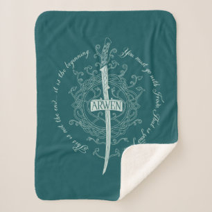 ARWEN™ Elven Sword Quote Sherpa Blanket