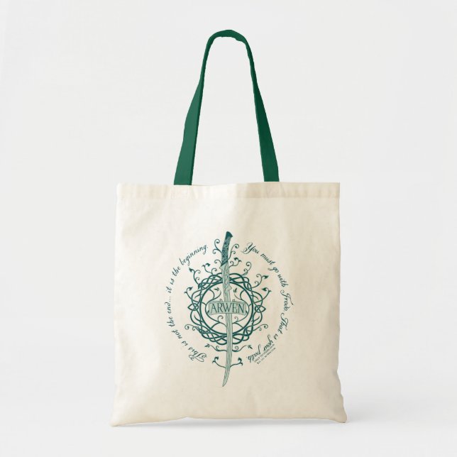 ARWEN™ Elven Sword Quote Tote Bag (Front)