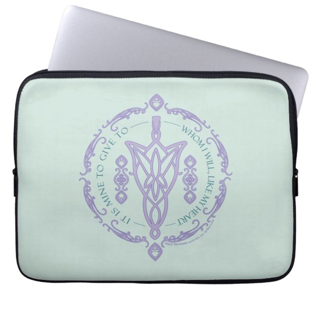 ARWEN™ Evenstar Quote Graphic Laptop Sleeve (Front)