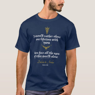 Arwen "One Lifetime With You" Quote With Icons T-Shirt