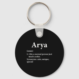 Arya Name Definition Key Ring