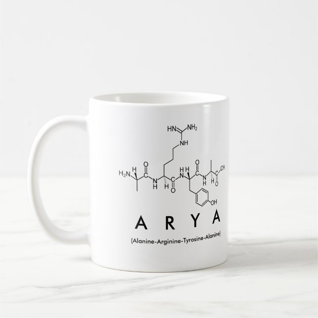 Arya peptide name mug (Left)