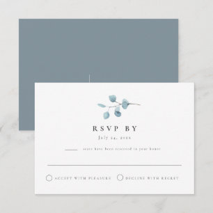 ARYA Rustic Eucalyptus Greenery RSVP Postcard