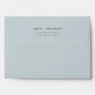 ARYA Simple Elegant Sage Green Return Address Envelope