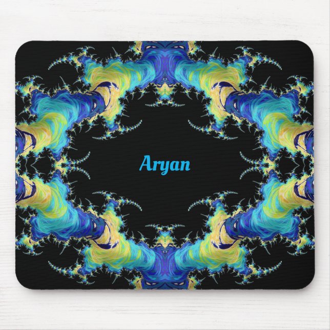 ARYAN ~ Strange 3D Pattern ~ Personalised  Mouse Mat (Front)