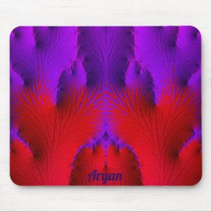 ARYAN ~ Zany Hot Shades of Red and Purple Mouse Mat