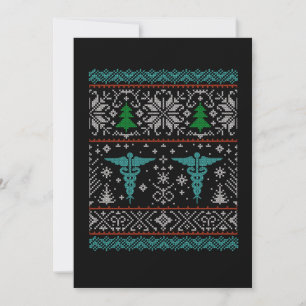 Arzt Doctor Knit Ugly Christmas Gift Invitation