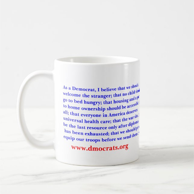 As a Democrat. Coffee Mug (Left)