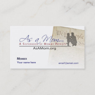 As A Mum... Member business Card