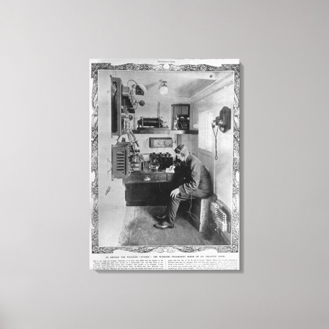 As Aboard the Wrecked "Titanic" Canvas Print (Front)