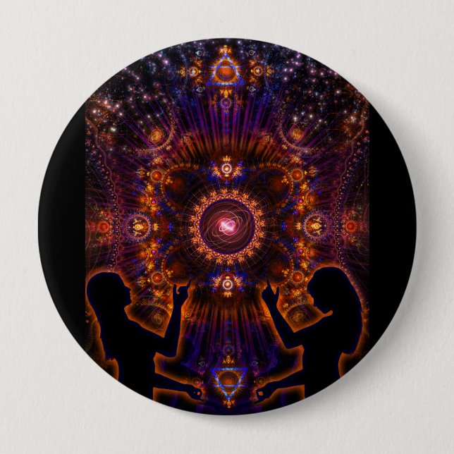 As Above, So Below 10 Cm Round Badge (Front)