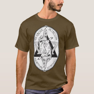 As Above So Below Alchemy Symbol Occult Pagan Goth T-Shirt