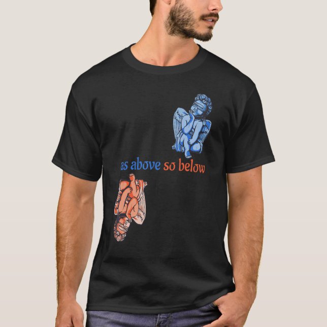 As Above So Below Angels Magic Alchemy Occult T-Shirt (Front)
