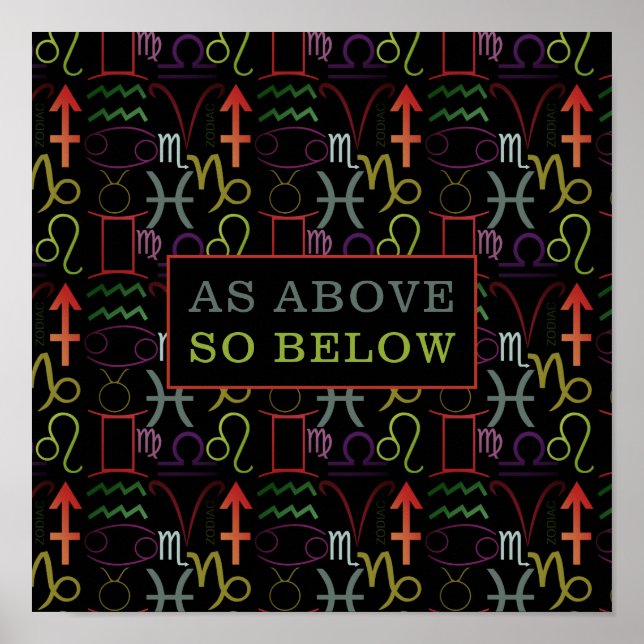 As Above So Below, Astrological Poster (Front)