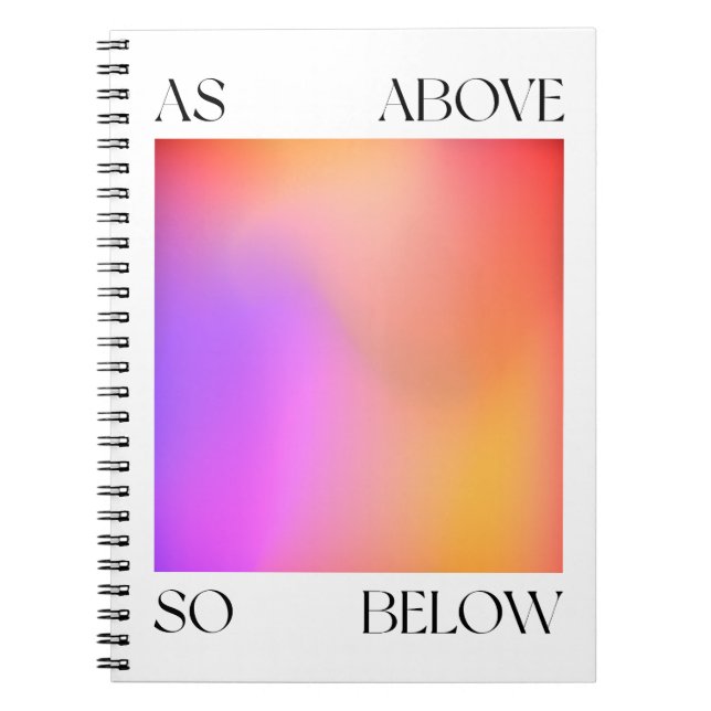 As above so below aura art notebook (Front)