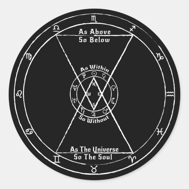 As Above So Below Classic Round Sticker (Front)