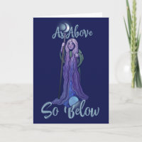 "As Above so Below" Crone Moon Goddess Pagan Art