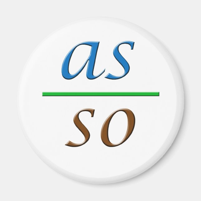 as above so below magnet (Front)