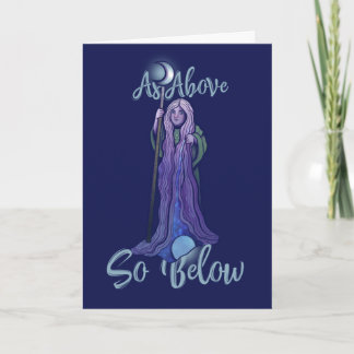 As Above So Below Pagan Crone Card