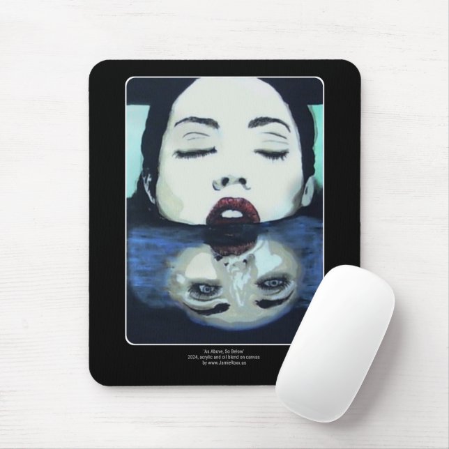 ‘As Above, So Below’ Painting on a  Mouse Mat (With Mouse)