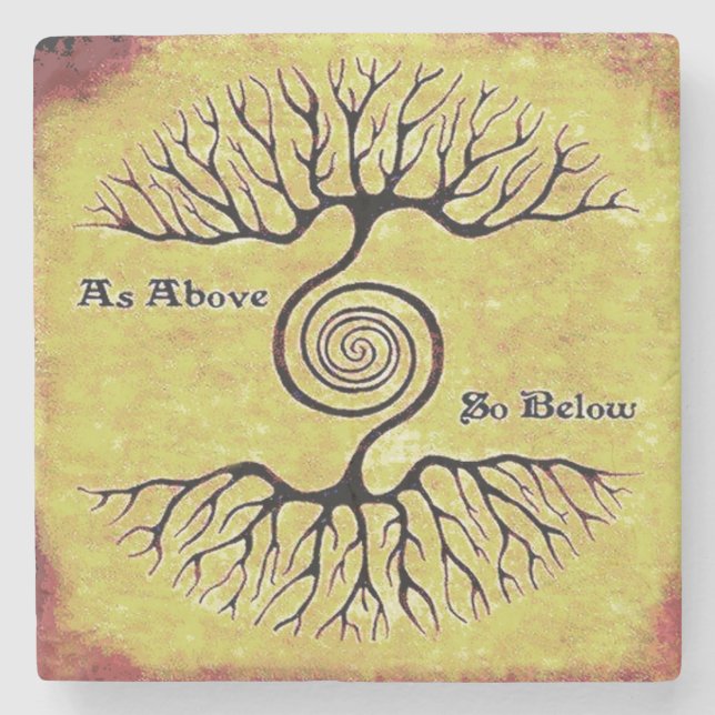 As Above, So Below.Tree Of Life, Spiritual Coaster (Front)