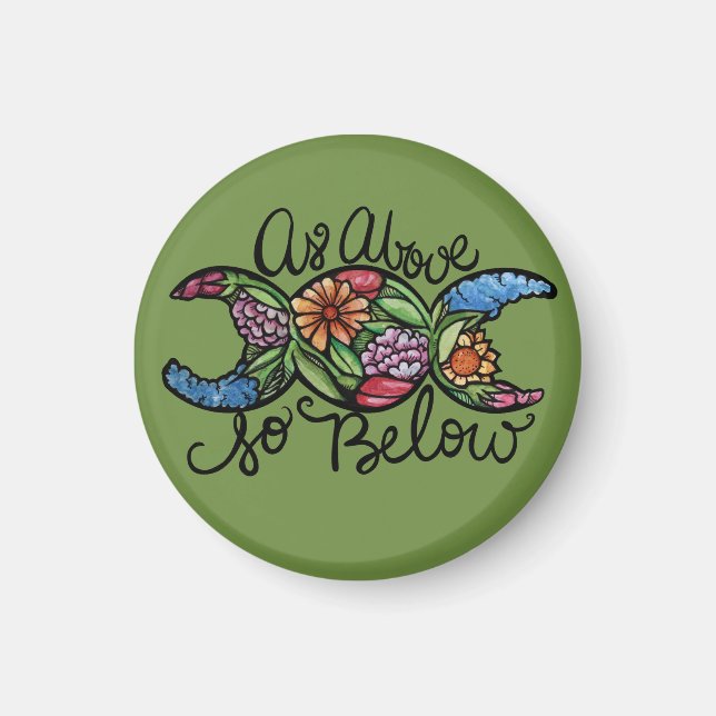 As Above So Below Triple Moon                      Magnet (Front)
