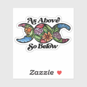 As Above So Below Triple Moon Symbol              