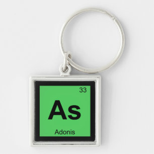 As - Adonis Greek Chemistry Periodic Table Symbol Key Ring