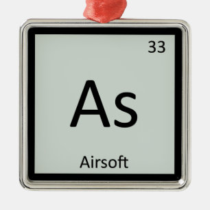 As - Airsoft Sports Chemistry Periodic Table Metal Tree Decoration