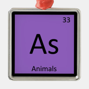 As - Animals Chemistry Periodic Table Element Metal Tree Decoration