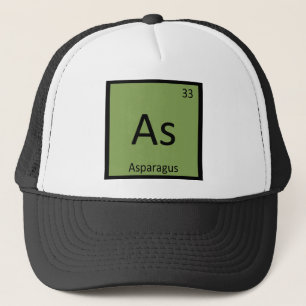 As - Asparagus Vegetable Chemistry Periodic Table Trucker Hat