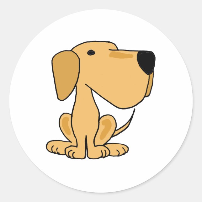 AS- Awesome Yellow Labrador Puppy Dog Classic Round Sticker (Front)