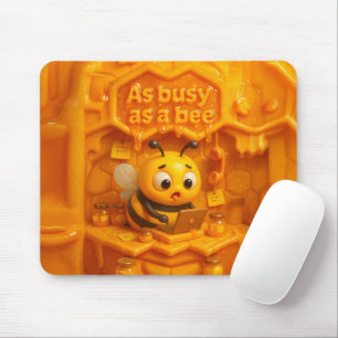 As busy as a bee – cute productivity bee at work mouse mat
