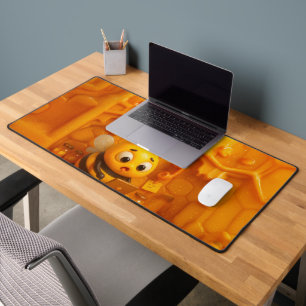 As busy as a bee – oversized cute bee desk setup mat