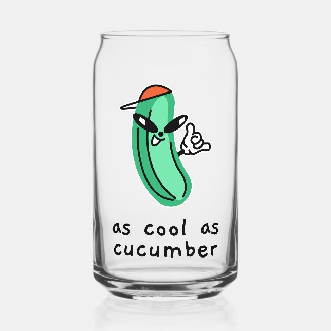 As Cool As Cucumber – Can Glass (Front)