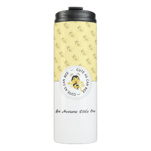 As Cute As Can Bee Cartoon   Personalised Monogram Thermal Tumbler