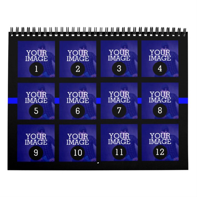 As Easy as 1 to 12 Your Own Blue Line Photo Calendar (Cover)