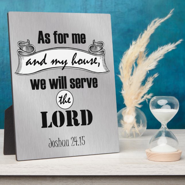 As for Me and My House Bible Verse Plaque (Side)