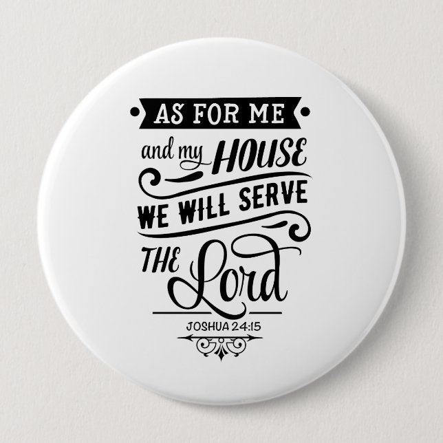 As For Me And My House Button (Front)
