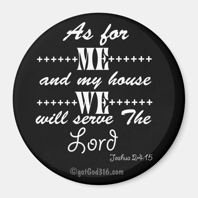 As for me and my house gotGod316.com Scripture Magnet (Front)